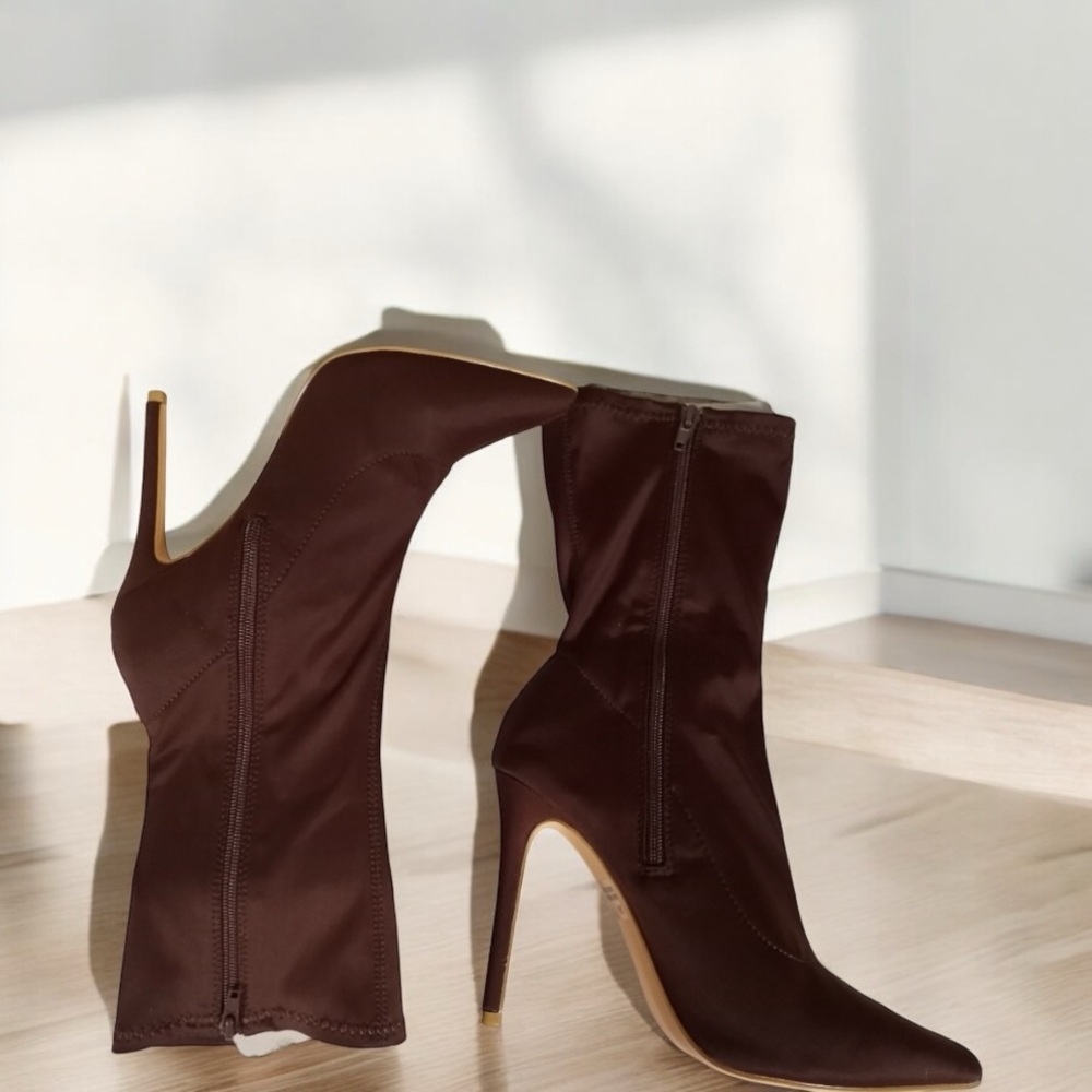 Fashion Nova Chocolate Ankle Bootie - Picture 3 of 6